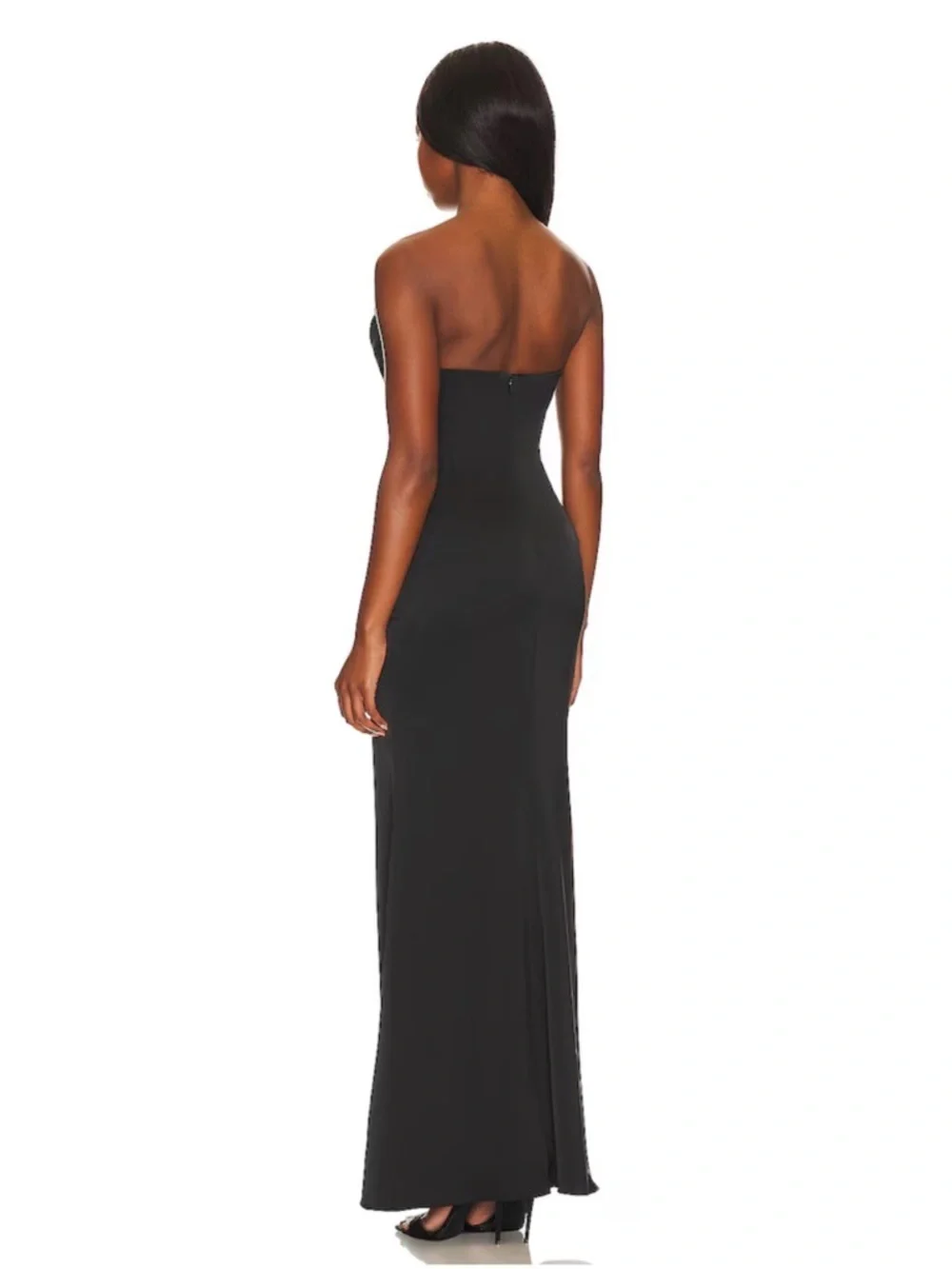 Katie May Elegant Black Strapless Satin Evening Gown Taylor Gown in Black size S - Picture 3 of 10